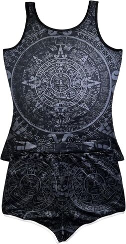 Women’s 2 Piece Summer Outfit Sexy Sleeveless Crop Tank Top Shorts Set Novelty Cartoon Animal Print Casual Streetwear in Saudi Arabia