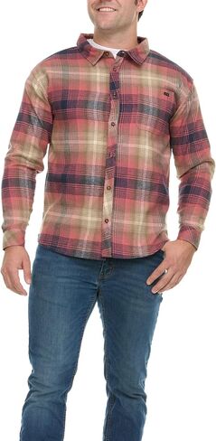 قميص Billabong Plaid Flaid للرجال ، والأزرار الكبيرة والطول أسفل القمصان للرجال in Saudi Arabia