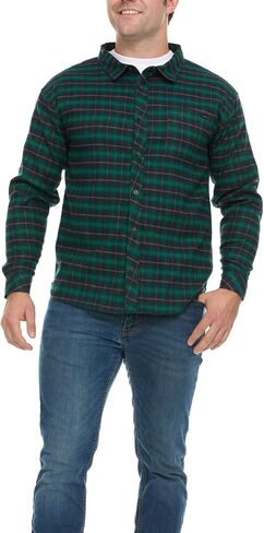 قميص Billabong Plaid Flaid للرجال ، والأزرار الكبيرة والطول أسفل القمصان للرجال in Saudi Arabia