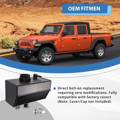 683364312AC خزان سائل تبريد متوافق مع جيب Wrangler JL JLU 2018-2025 ، Gladiator JT 2.0 & 3.6L 2020-2025 استبدل # 68364312AC ، 68364312AA ، 68364312 ، 683811AB in Kuwait