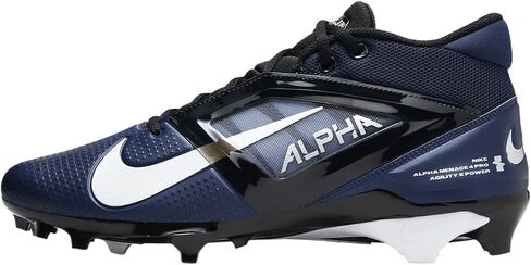 Nike Alpha Menace 4 Pro Football Cleats (FD7037-401 ، Midnight Navy/Metallic Silver) Size 7.5 in Saudi Arabia