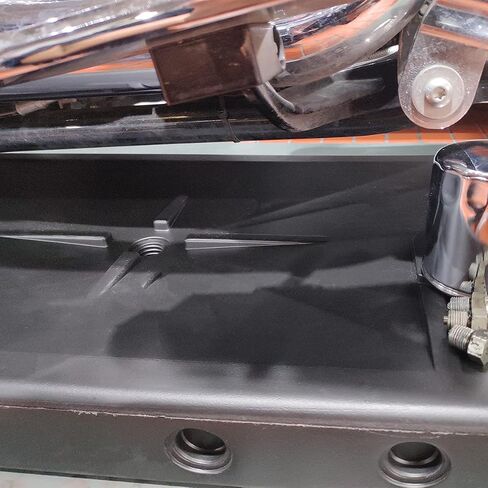 SLMOTO Oil Drain Pan, ABS Low Profile w/Spout Fit for Harley Davidson Road King Electra Street Road Glide Ultra Limited Heritage Softail Fat Bob CVO Tri Glide Honda Yamaha Kawasaki in Saudi Arabia