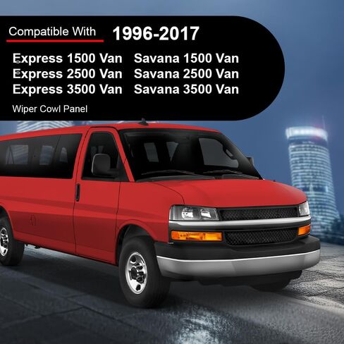 Windshield Wiper Cowl Vent Cover Pair Compatible with Chevy Express GMC Savana 1500 2500 3500 Van 1996-2017 25826329, 25826330 in Saudi Arabia