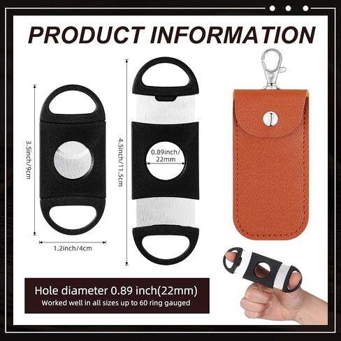 Lasnten 10 Set Cutter with Leather Case Ring Fit Almost Sizes Clippers Keychain Accessories Father's Day Gifts for Men in Saudi Arabia