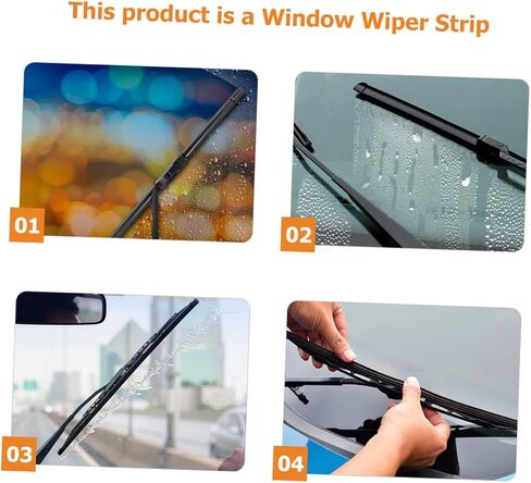 4pcs Frameless Windshield Wiper Refills Rubber Wiper Strips for Car Universal Fit Auto Blades Replacement in Saudi Arabia