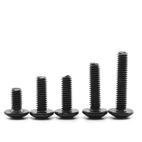 Pack of 10-50 Black Round Phillips Machine Screws M2-M6 | Carbon Steel Mushroom Flat Head Screws for Various Applications (18mm, M4 30pcs) in Kuwait
