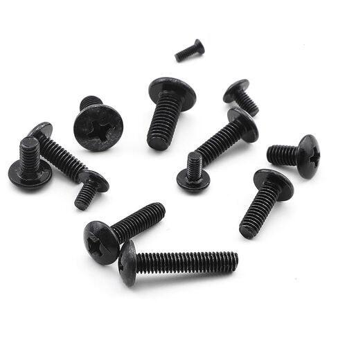 Pack of 10-50 Black Round Phillips Machine Screws M2-M6 | Carbon Steel Mushroom Flat Head Screws for Various Applications (18mm, M4 30pcs) in Kuwait
