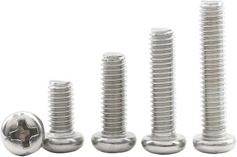 Pack of 10-50 Stainless Steel PC Cross Round Head Screws M1.2 to M8 - Ideal for Various Applications (8 mm, M1.2 50pcs) in Saudi Arabia