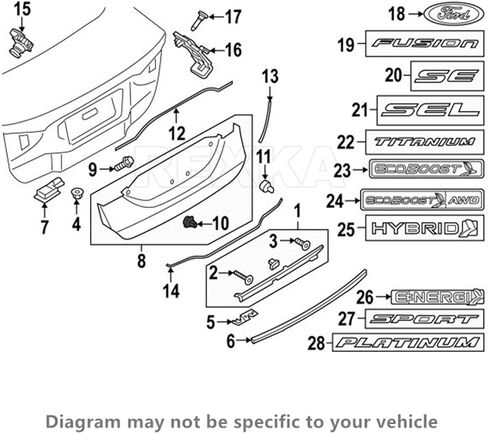 Rexka 10pcs Rocker Molding Clip for Ford W716503-S300 Fusion Lincoln MKZ in Saudi Arabia