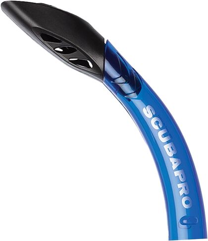SCUBAPRO Escape Semi-Dry Snorkel, with Purge Valve and Splashguard Barrel-Top Design, Black in Saudi Arabia