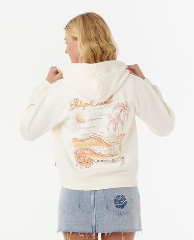 Rip Curl Women's Waikiki Zip-up Hooded Fleece Sweatshirt in Saudi Arabia