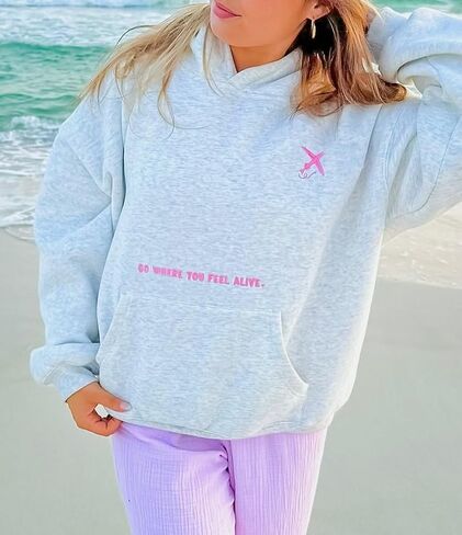 Cute Hoodies Teen Girls Y2k Preppy Floral Graphic Sweatshirt Women Embroidered Oversized Hooded Sweater Streetwear in Saudi Arabia