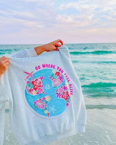 Cute Hoodies Teen Girls Y2k Preppy Floral Graphic Sweatshirt Women Embroidered Oversized Hooded Sweater Streetwear in Saudi Arabia