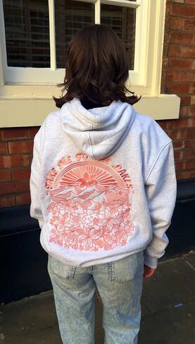 Cute Hoodies Teen Girls Y2k Preppy Floral Graphic Sweatshirt Women Embroidered Oversized Hooded Sweater Streetwear in Saudi Arabia