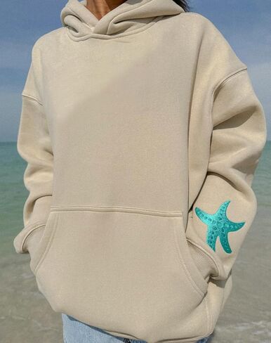 Cute Hoodies Teen Girls Y2k Preppy Floral Graphic Sweatshirt Women Embroidered Oversized Hooded Sweater Streetwear in Saudi Arabia