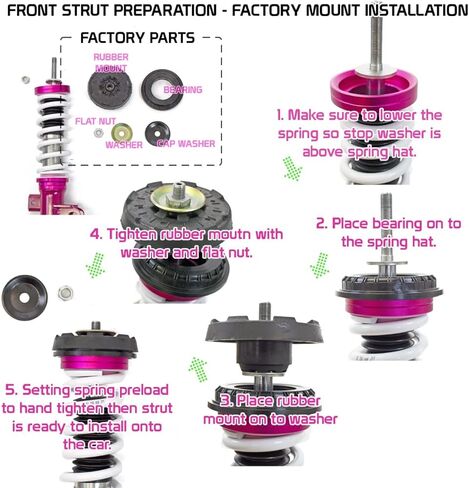 Godspeed MSS0128 MonoSS Coil-overs Suspensions Kit for #Chevrolet Camaro Coupe 2010-15, 16 Levels Damping, Ride Height Adjustable in Saudi Arabia