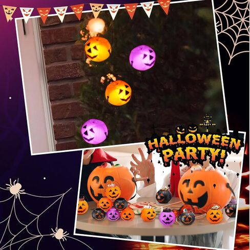 50 Halloween Mini Pumpkins Bucket Plastic Pumpkins Bucket Trick Treat Storage Bulk Halloween Candy Holders Container for Decorations Gift Party Supplies in Saudi Arabia