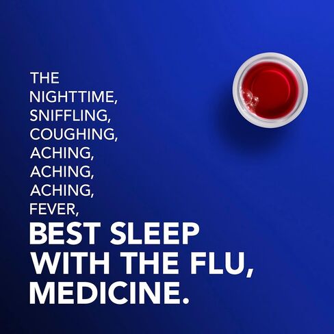 Vicks DayQuil & NyQuil Intense Flu Liquid, Value Pack, Over-The-Counter, Multi-Symptom, Powerful Relief for Body Aches, Fever, Headache, Sore Throat, and Cough, 6 Hour Relief, Cherry Flavor, 12 FL OZ in Saudi Arabia