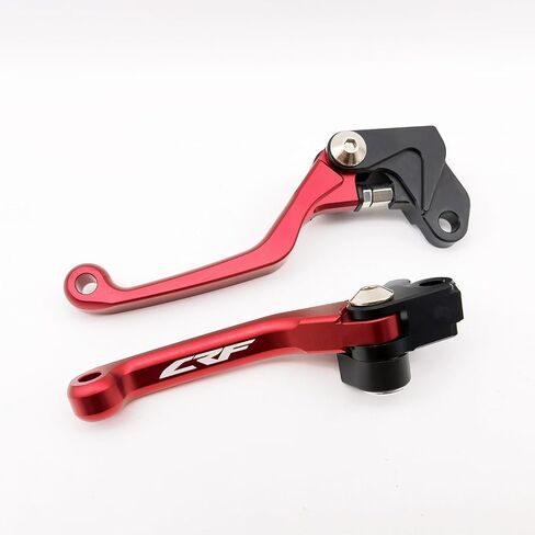 CNC PIVOT BRAKE BAKUTH LAVERS لـ CRF125F CRF 125 F 125F 2014-2024 2020 2021 2022 2023 2024 قابلة للطي (أحمر) in Kuwait