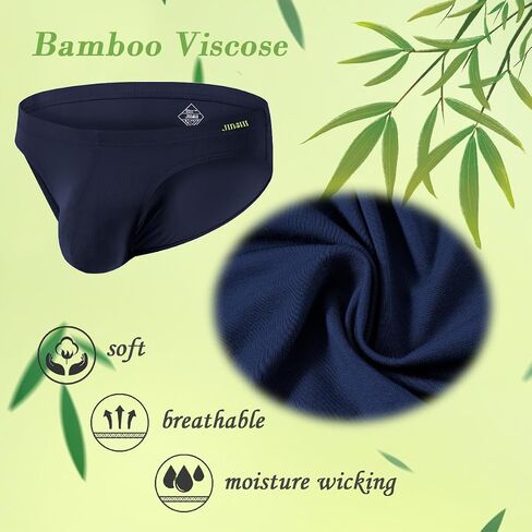 JINSHI Men's Bamboo Viscose Underwear Briefs Mens Sexy Low Rise Ball Pouch Underwears Full Coverd Tagless Brief in Saudi Arabia