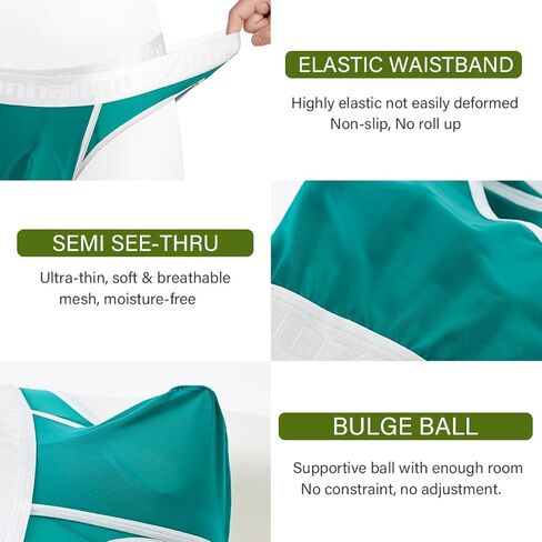 YINYOUYU Men's Dual Pouch Briefs Underwear Ice Silk See Through Ultra-Thin Seamless Panties in Kuwait