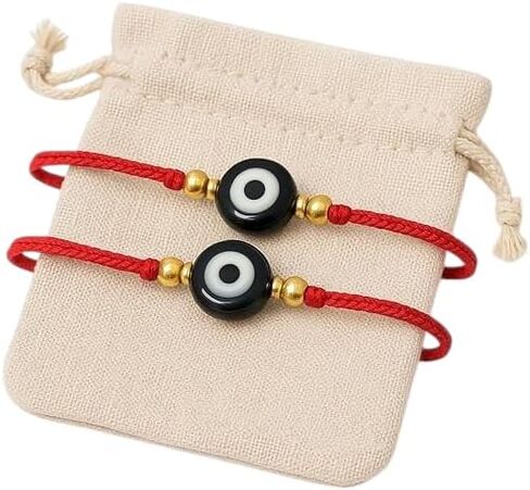Evil Eye Red String Bracelet, Kabbalah Protection, Adjustable, Unisex Adult in Saudi Arabia