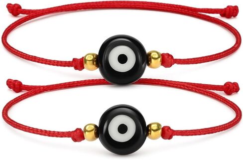 Evil Eye Red String Bracelet, Kabbalah Protection, Adjustable, Unisex Adult in Saudi Arabia