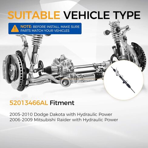 تجميع Parod Rack Pinion Comply For 2005-2010 Dodge Dakota ، 2006-2009 Mitsubishi Raider استبدال#52013466al in Saudi Arabia