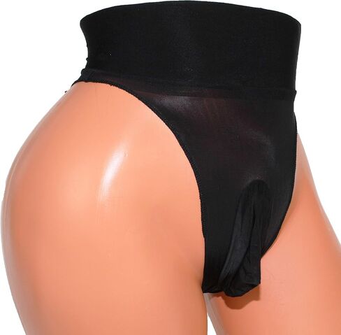 Mona's Choice Mens High Waist Glossy Ice Silk Briefs/Mens Panties in Kuwait