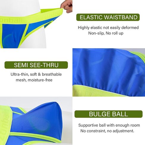 YINYOUYU Men's Dual Pouch Briefs Underwear Ice Silk See Through Ultra-Thin Seamless Panties in Saudi Arabia