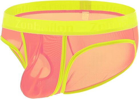YINYOUYU Men's Dual Pouch Briefs Underwear Ice Silk See Through Ultra-Thin Seamless Panties in Saudi Arabia