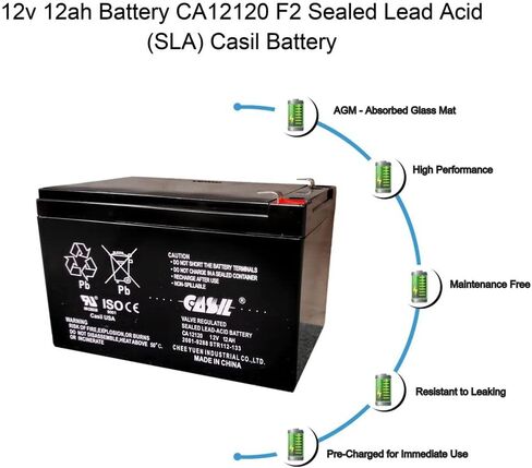بطارية بديلة Casil 6V 4.5AH CA645 بطارية بديلة AGM SLA قابلة للشحن مع محطة F1، عبوتان in Saudi Arabia