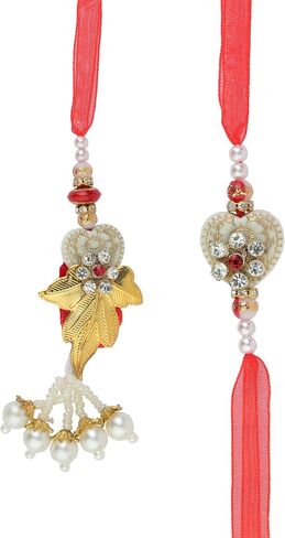 مجموعة من 4 Rakhi للأخ و Bhabhi Rakhi Lumba سوار الخيط ل Bhai Bhaiya Veera Raksha Bandhan Rakhi مجموعة أساور Dora مع حزمة هدايا لأخ الأخ الشقيقة الهندية المهرجان التقليدي in Saudi Arabia