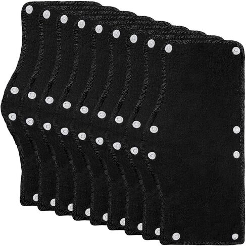 مجموعة من 9 قطع من عصابة الرأس ذات القبعة الصلبة السوداء من Ruisita من قطن تيري مع ملحقات قبعة صلبة قابلة للغسل وبطانة (9، أسود) in Kuwait