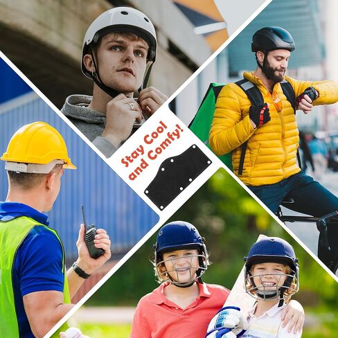 مجموعة من 9 قطع من عصابة الرأس ذات القبعة الصلبة السوداء من Ruisita من قطن تيري مع ملحقات قبعة صلبة قابلة للغسل وبطانة (9، أسود) in Kuwait