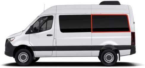 VanEssential Insulated Magnetic Blackout Front Door Window Covers (Pair) Designed for Mercedes-Benz VS30 (Van Years 2019 to Current) - Charcoal Gray in Kuwait