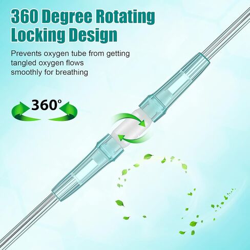 Geiserairailie 10 حزمة موصل دوارة أنابيب الأكسجين ، موصل قنية خرطوم 360 درجة تجنب تشابك الأنبوب ، دليل تسرب ضمان تدفق سلس للأكسجين ، ملحقات مركزة الأكسجين المنزلية in Kuwait
