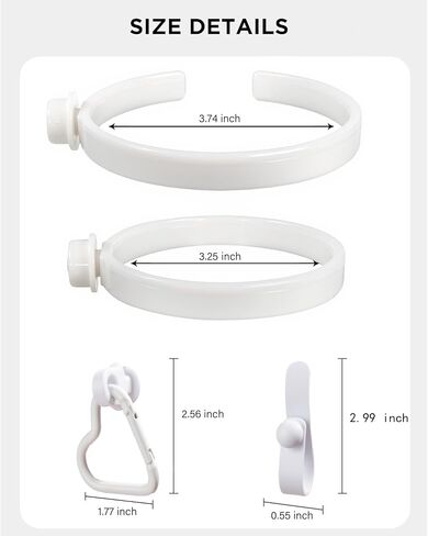 Letgo Cup Holder for Bogg Bag - متوافق مع Stanley 30oz/40oz Tumblers ، إكسسوارات Bogg Bag Insert Hook Carabiner keychain charms (New White) in Kuwait