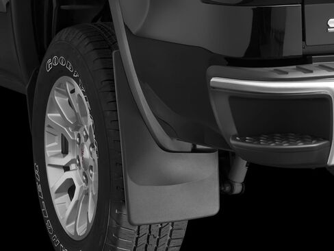 Weathertech مخصص لا يوجد حارس حارس حارس طيني لـ GMC Sierra 1500 ، Sierra 2500HD/3500HD ، 1500 محدودة - زوج خلفي (120036) ، أسود in Kuwait