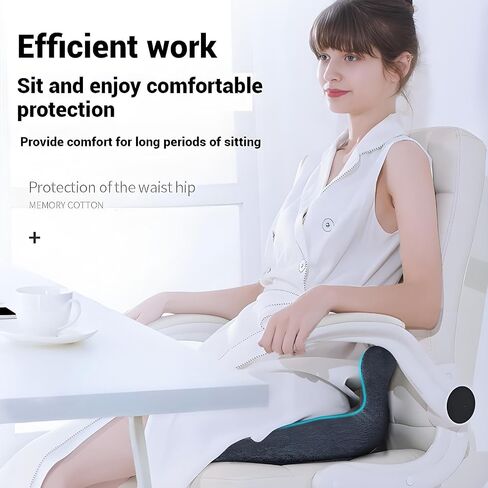 Memory Foam Truck Seat Cushion for Truck Driver – Ergonomic Driver Seat Cushion with Lumbar Support, Ideal Car Seat Cushions for Driving, Cushion Lab Certified in Saudi Arabia