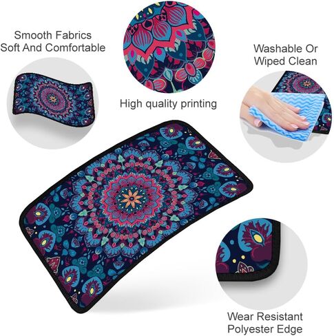 1pc Center Console Armrest Cover Pad 12.6x7.5 inch Flower Neoprene Car Armrest Cushion Waterproof Armrests Seat Box Cover Protector for Universal Cars Vehicles SUVs in Saudi Arabia