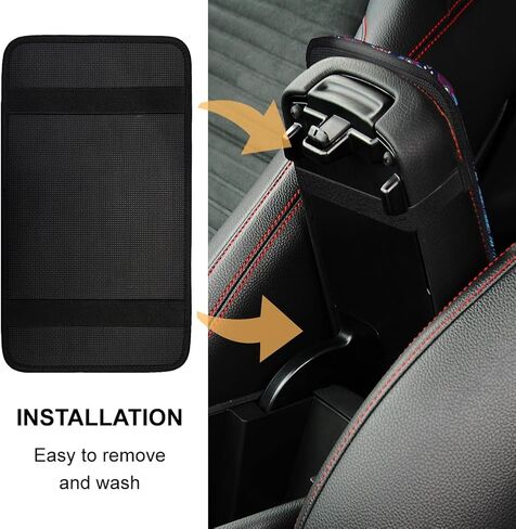 1pc Center Console Armrest Cover Pad 12.6x7.5 inch Flower Neoprene Car Armrest Cushion Waterproof Armrests Seat Box Cover Protector for Universal Cars Vehicles SUVs in Saudi Arabia
