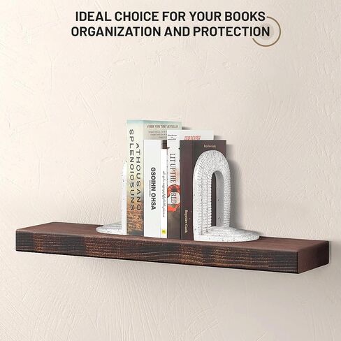 Vintage Heavy Arch Bookends, 2 Unique Gold Decorative Bookend for Shelves or Bookcase, Anti-Slip Book Shelf Bookends Decorative, Gifts for Mother and Father in Saudi Arabia