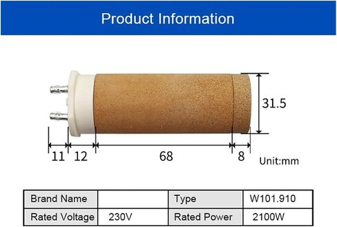 عنصر التدفئة لآلة لحام الهواء الساخن 101.910 230V 2100W عنصر التدفئة السيراميك in Saudi Arabia