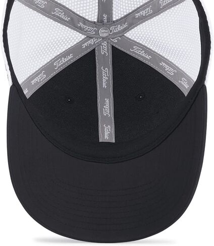 قبعة جولف Titleist Tour Sports Staff Collection كبيرة جدًا إلى مزدوجة كبيرة جدًا مع فاتورة منحنية، وظهر شبكي، وتصميم أنيق، والتحكم في الرائحة، أسود in Kuwait