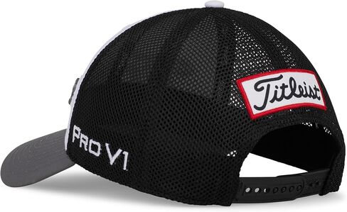 Titleist Tour Sports Staff Collection Extra Large to Double Extra Large Golf Cap with Curved Bill, Mesh Back, Stylish Design, and Odor Control, Black in Kuwait