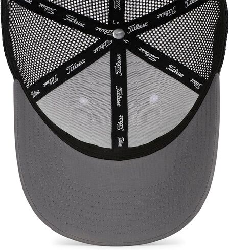 Titleist Tour Sports Staff Collection Extra Large to Double Extra Large Golf Cap with Curved Bill, Mesh Back, Stylish Design, and Odor Control, Black in Kuwait