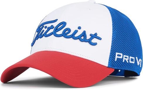 Titleist Tour Sports Staff Collection Extra Large to Double Extra Large Golf Cap with Curved Bill, Mesh Back, Stylish Design, and Odor Control, Black in Kuwait