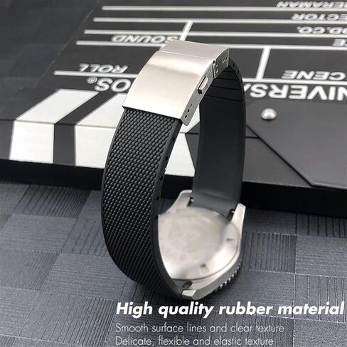 21mm 20mm 19mm Rubber Silicone Watchband，For Longines Conquest HydroConquest L3 Folding Buckle Black Waterproof Watch Strap in Saudi Arabia