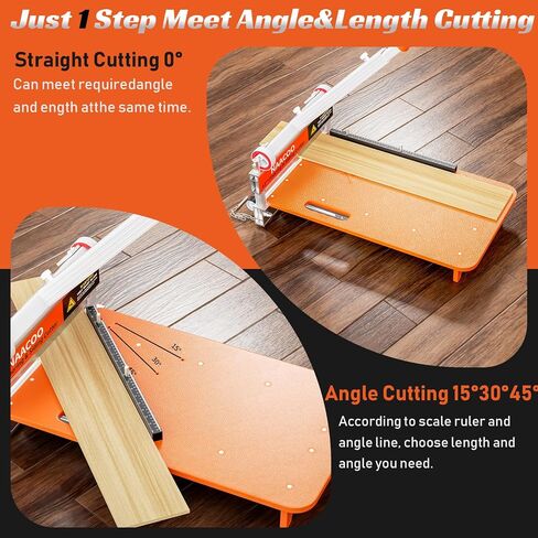 Laminate/Vinyl Floor Cutter with Extra Blade for Work Efficiently,13“ Vinyl Plank Cutter with Wheel - Just 1 Step Meet Angle&Length Cutting, Flooring Tools-Cuts LVP, Engineer Wood, VCT, SPC, WPC. in Saudi Arabia
